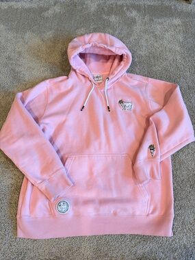 GOAT Pink Embroidered Logo Hoodie